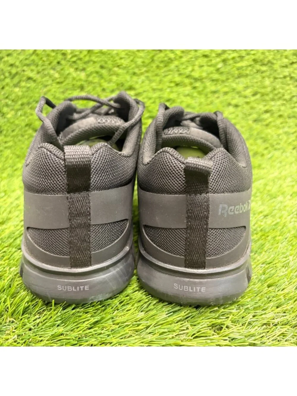 Reebok Sublite Cushion Mens Size 10.5E Black Gray Alloy Toe Safety Work Shoes